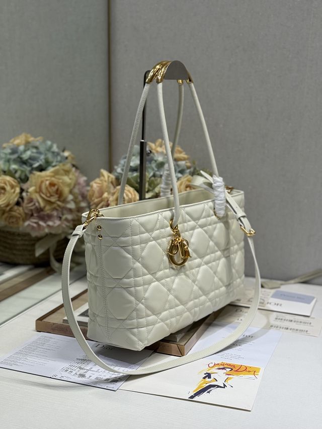 Dior original lambskin medium toujours tote bag M1166 white