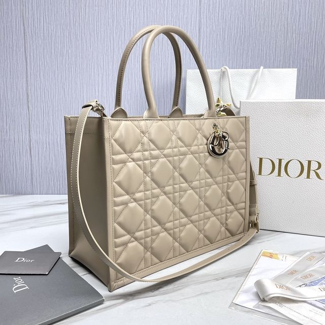 Dior original calfskin medium book tote bag M1324 beige