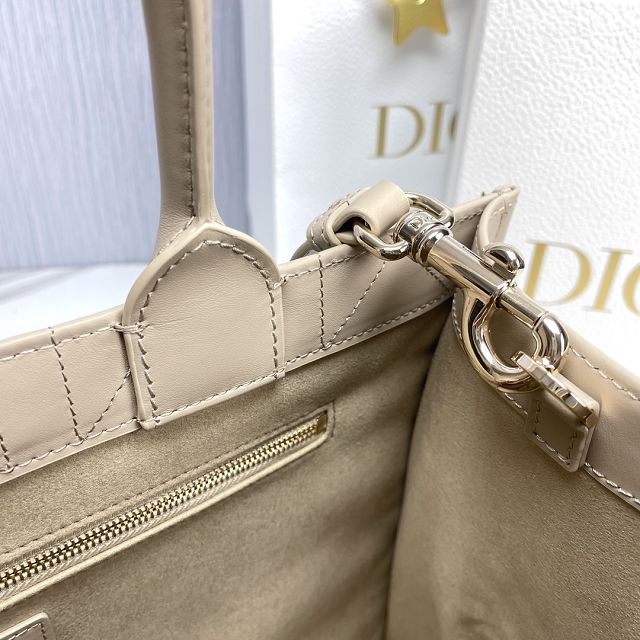 Dior original calfskin medium book tote bag M1324 beige