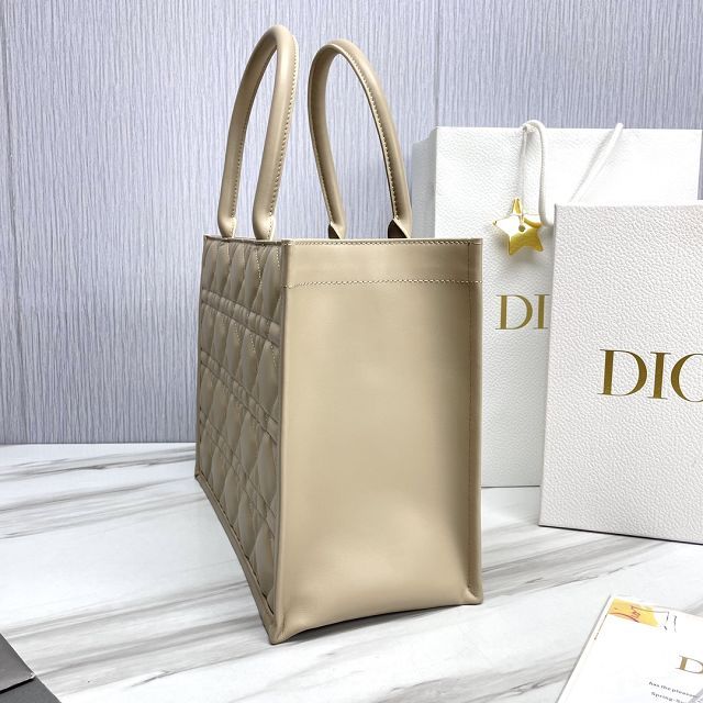 Dior original calfskin medium book tote bag M1324 beige