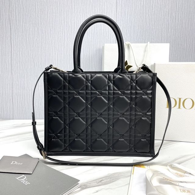 Dior original calfskin medium book tote bag M1324 black
