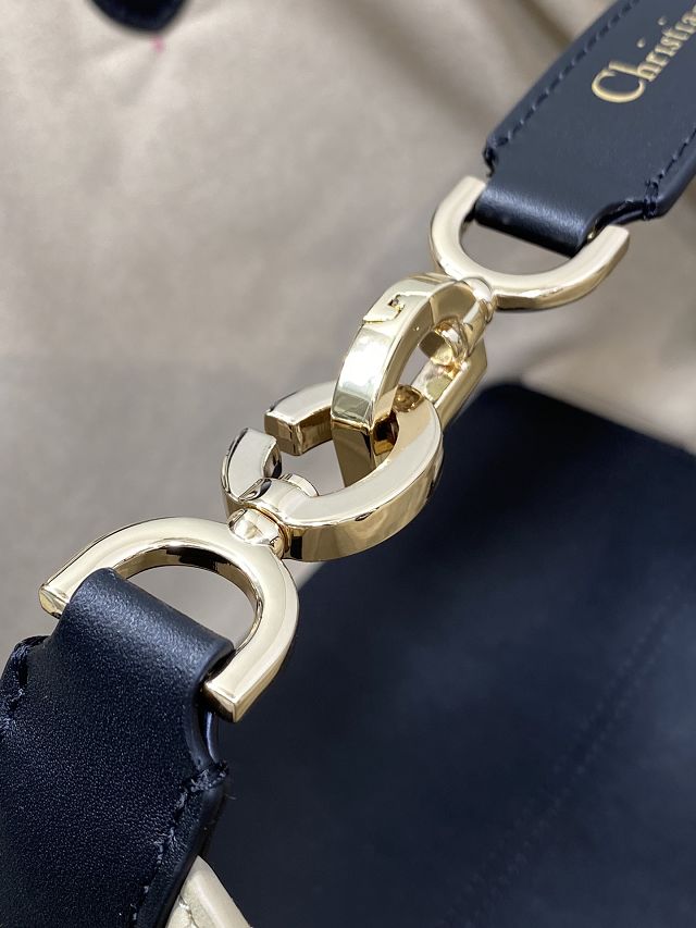 Dior original calfskin medium toujours bag M2821 beige&black