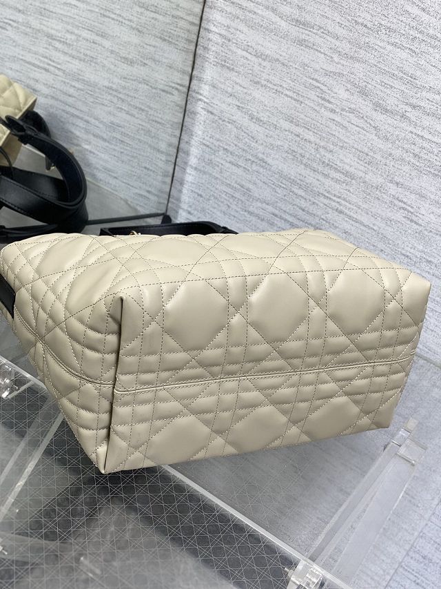 Dior original calfskin medium toujours bag M2821 beige&black