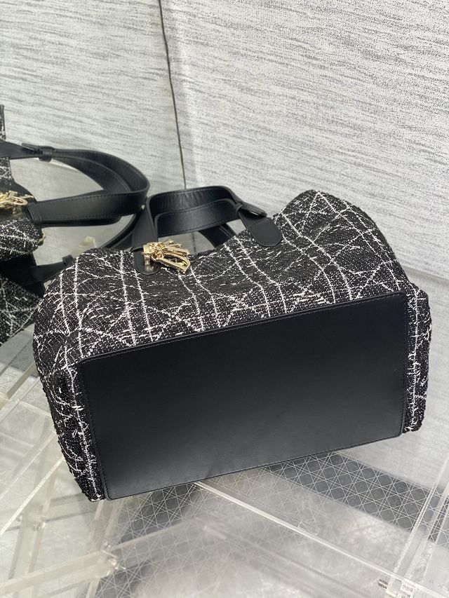 Dior original cotton medium toujours bag M2821 black