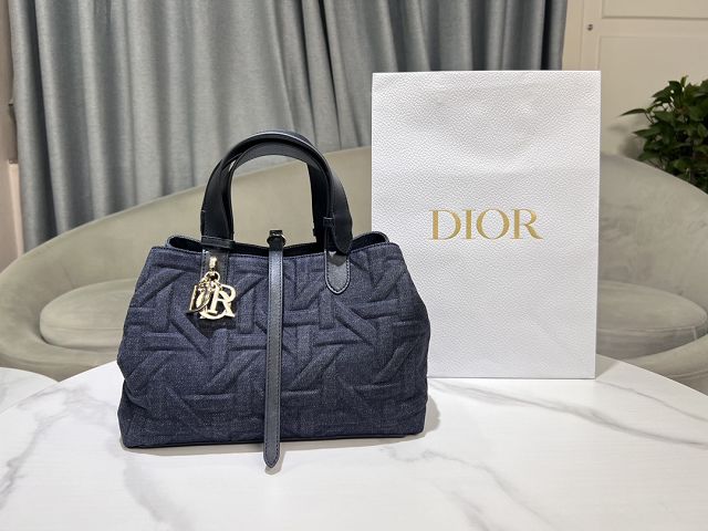 Dior original denim medium toujours bag M2821 dark blue