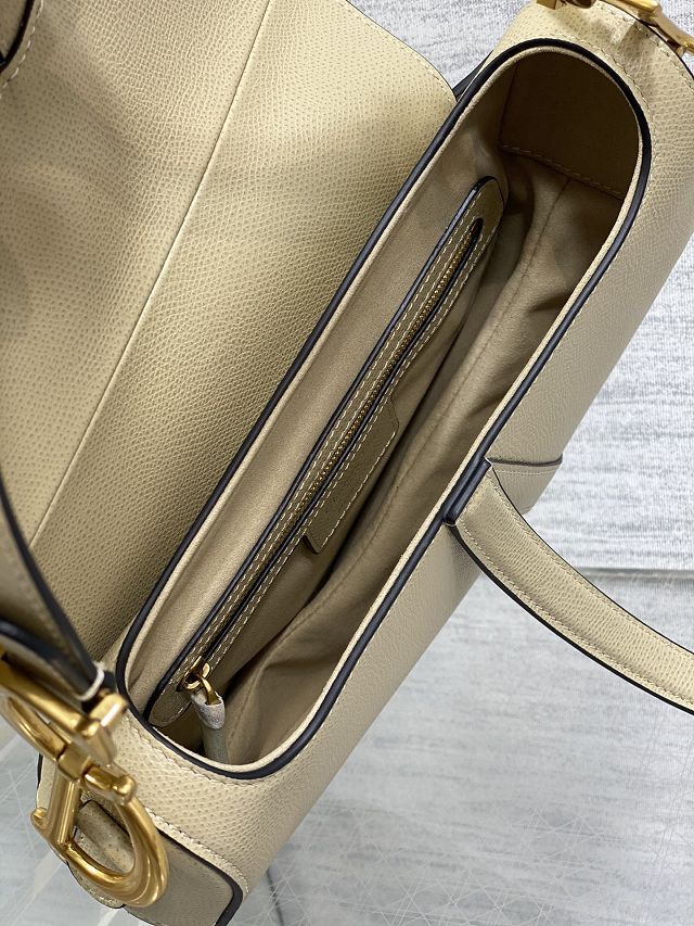 Dior original grained calfskin saddle bag M0455 sand