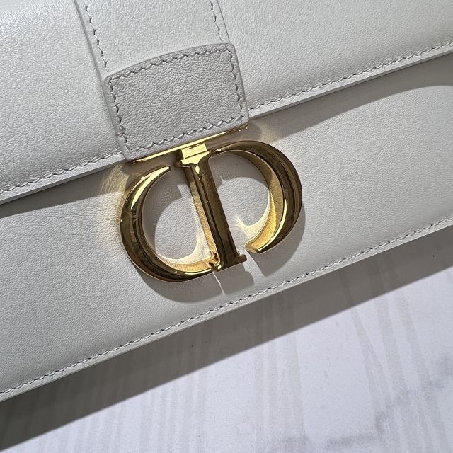 Dior original calfskin 30 montaigne east-west bag M9334 white