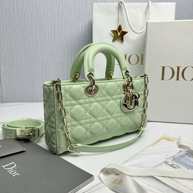 Dior original lambskin medium lady D-Joy bag M0540 avocado