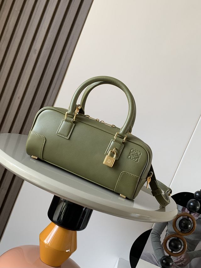 Loewe original calfskin amazona 23 cropped bag A039N23 olive