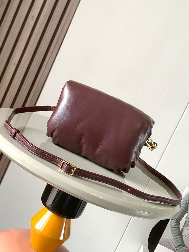 Loewe original lambskin mini goya puffer bag A896W56 burgundy