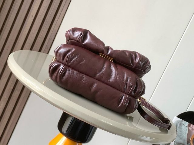Loewe original lambskin mini goya puffer bag A896W56 burgundy