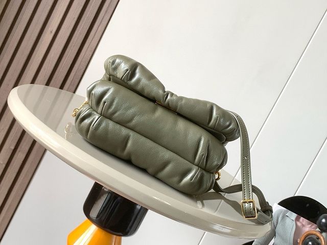 Loewe original lambskin mini goya puffer bag A896W56 khaki green