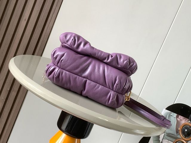Loewe original lambskin mini goya puffer bag A896W56 purple