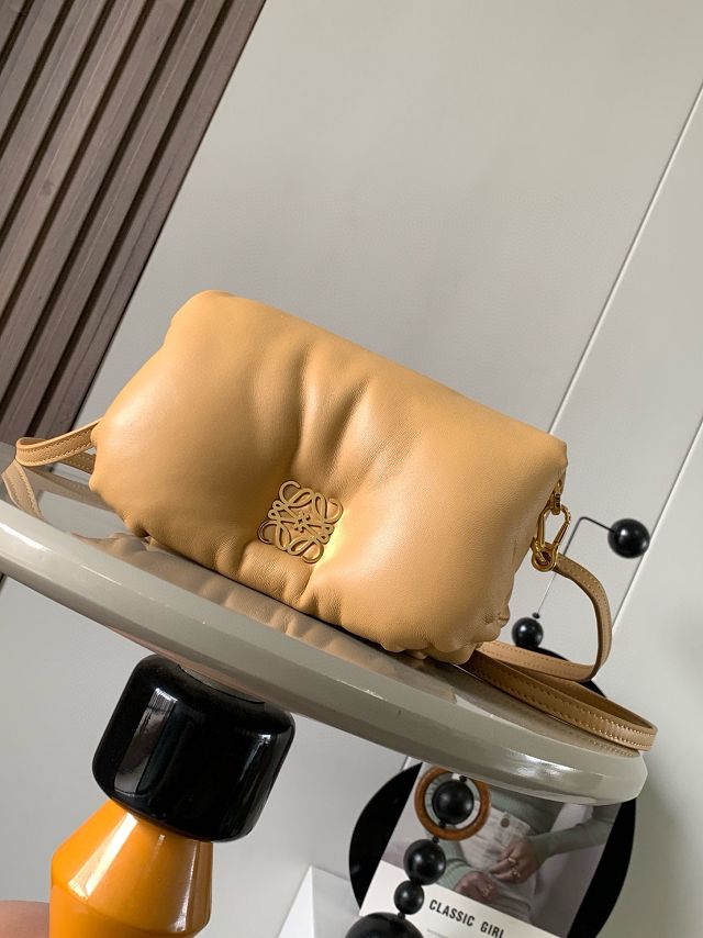 Loewe original lambskin mini goya puffer bag A896W56 sahara