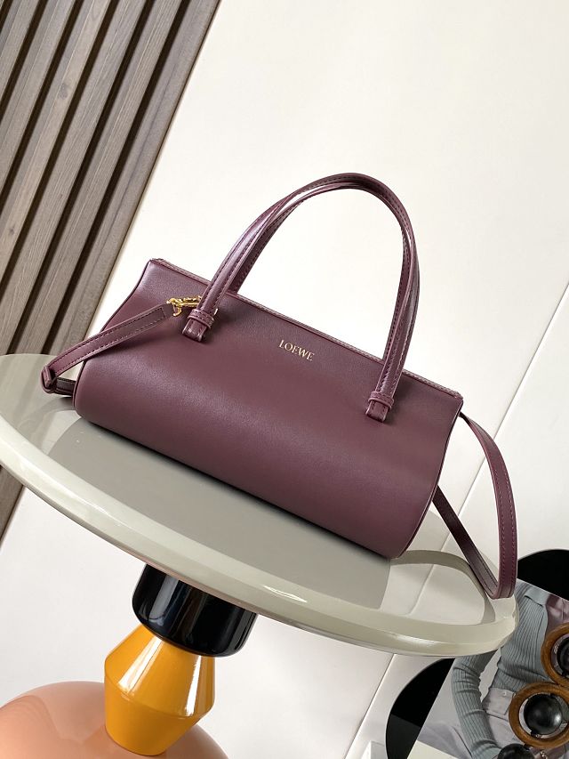 Loewe original calfskin clasp top handle bag A896W42 bordeaux