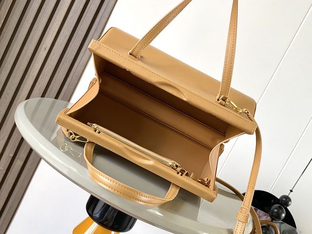 Loewe original calfskin clasp top handle bag A896W42 sahara