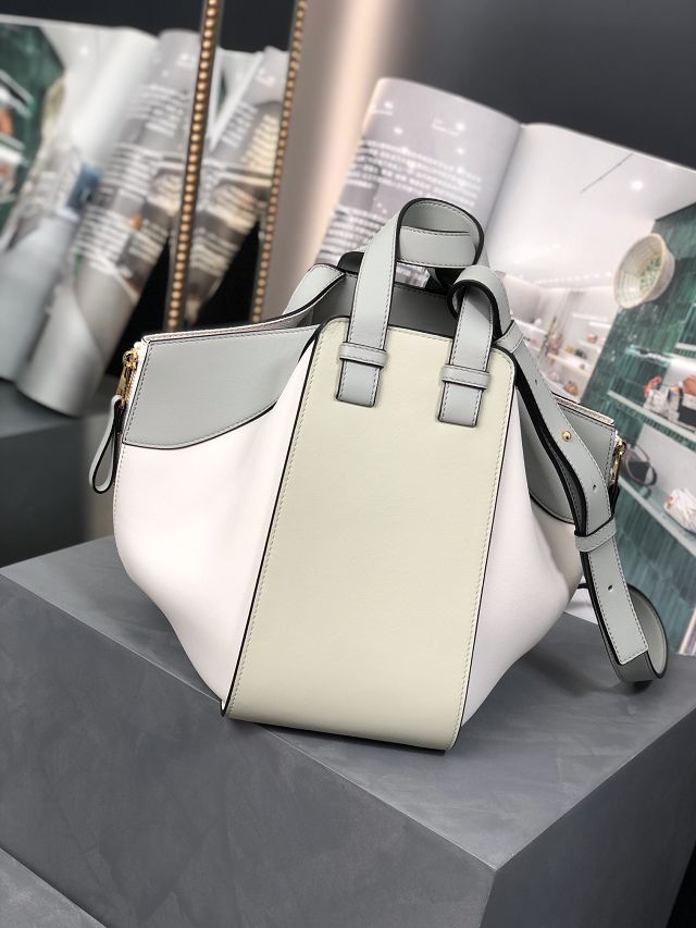 Loewe original calfskin medium hammock bag A538S35 white&green