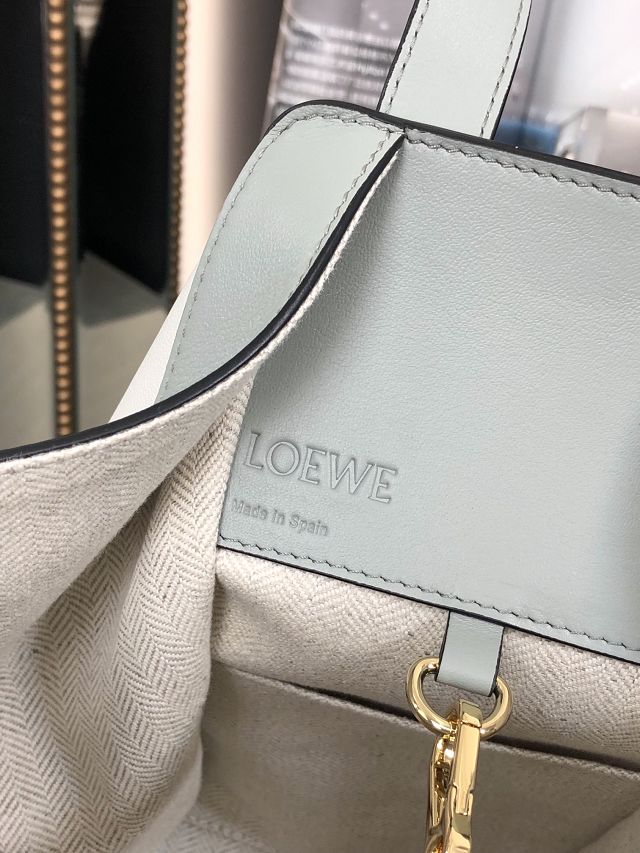 Loewe original calfskin medium hammock bag A538S35 white&green