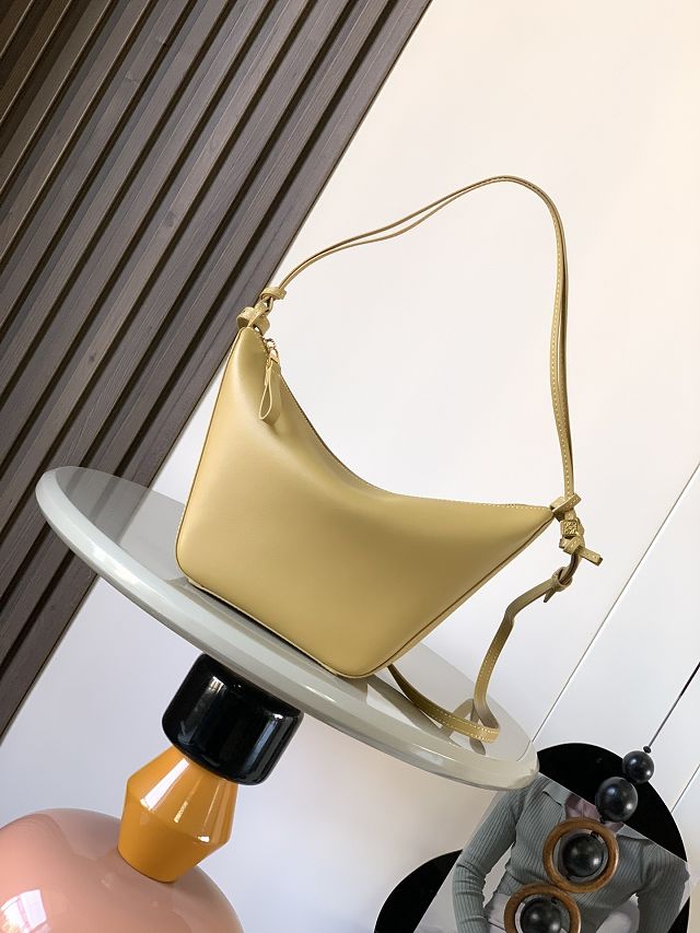 Loewe original calfskin mini hammock hobo bag A538G13 yellow