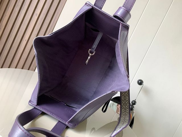 Loewe original calfskin small hammock bag A538H13 dark purple