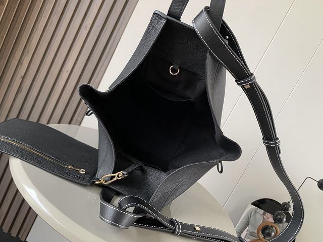 Loewe original grained calfskin medium hammock bag A538S35 black