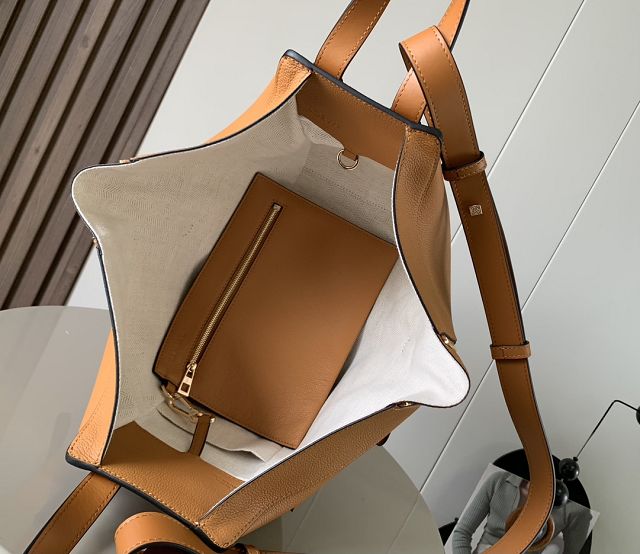 Loewe original grained calfskin medium hammock bag A538S35 caramel