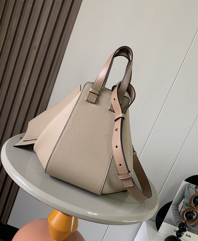 Loewe original grained calfskin medium hammock bag A538S35 grey