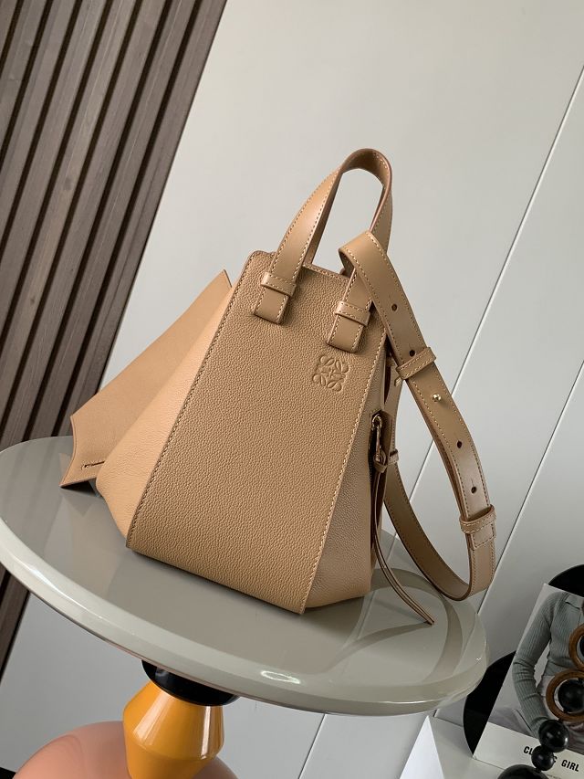 Loewe original grained calfskin medium hammock bag A538S35 toffee