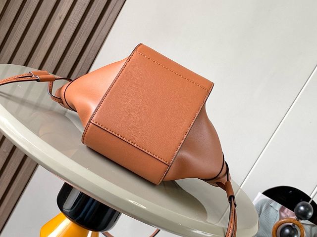 Loewe original grained calfskin mini hammock bag A538H11 brown