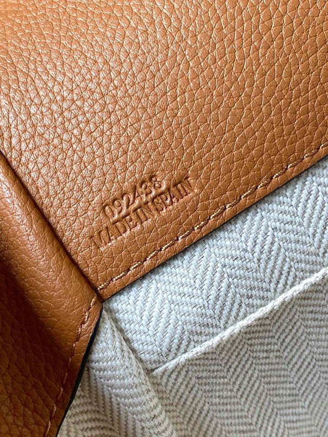 Loewe original grained calfskin mini hammock bag A538H11 caramel