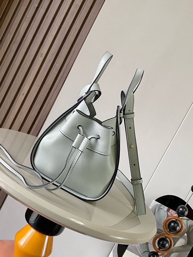 Loewe original grained calfskin mini hammock bag A538H11 light blue