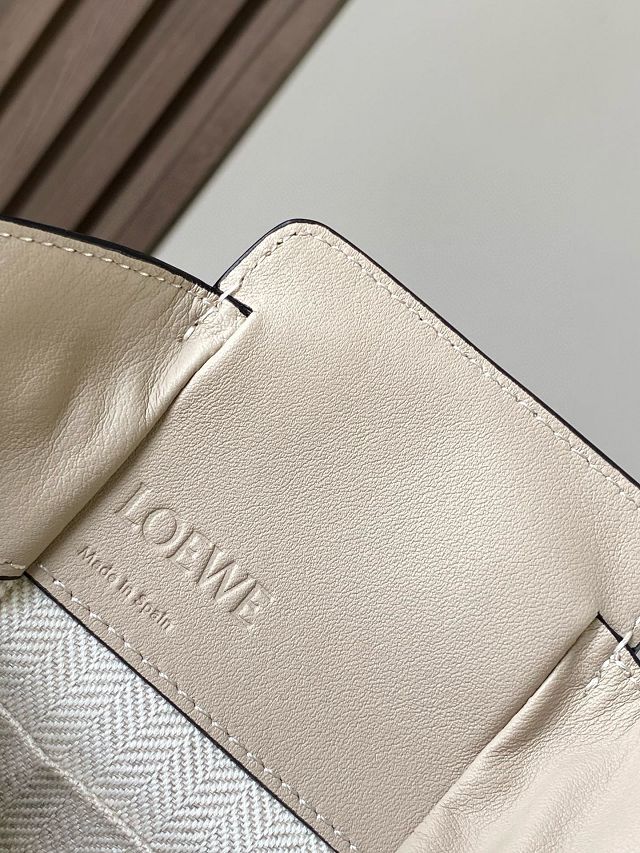 Loewe original grained calfskin mini hammock bag A538H11 white