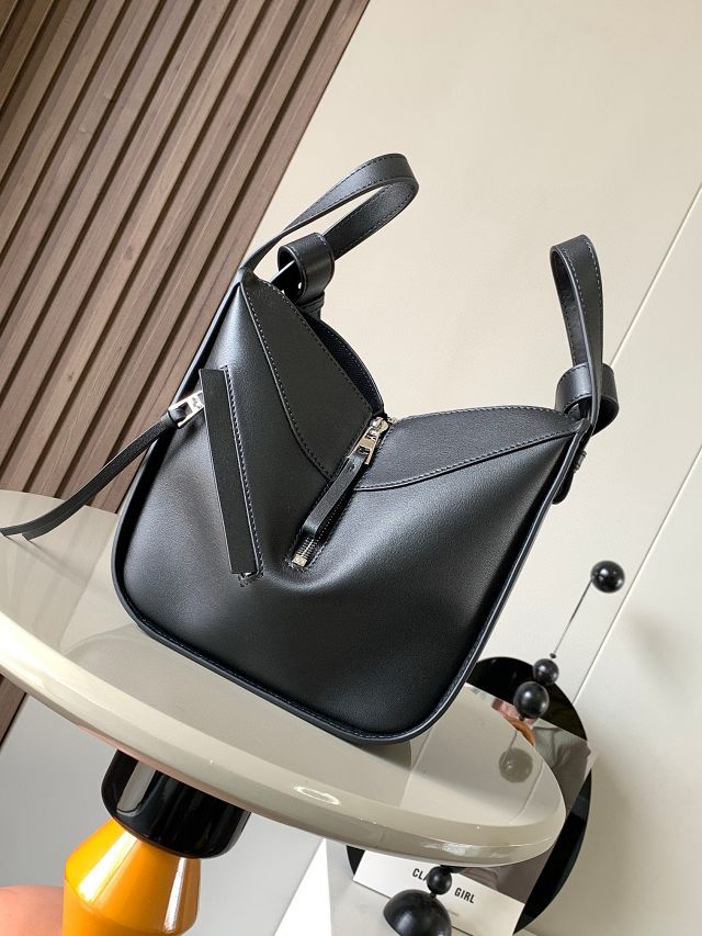 Loewe original grained calfskin small hammock bag A538H13 black