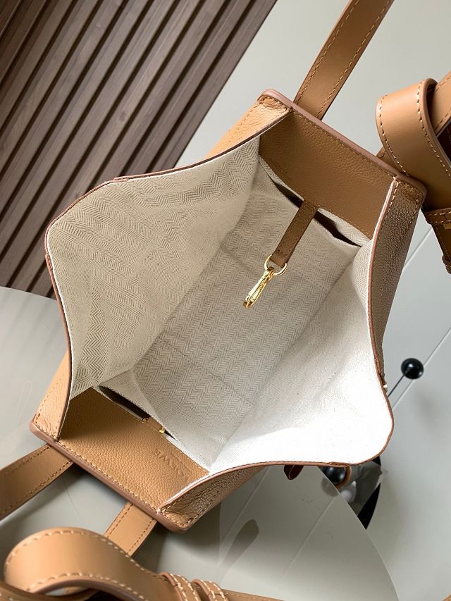 Loewe original grained calfskin small hammock bag A538H13 caramel