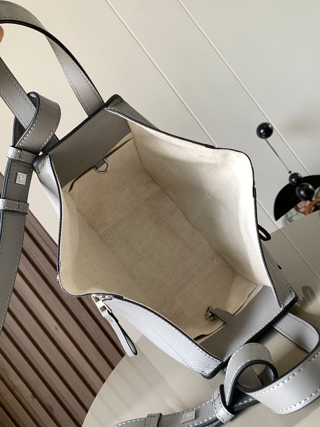 Loewe original grained calfskin small hammock bag A538H13 grey