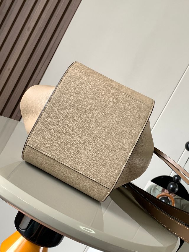 Loewe original grained calfskin small hammock bag A538H13 light apricot