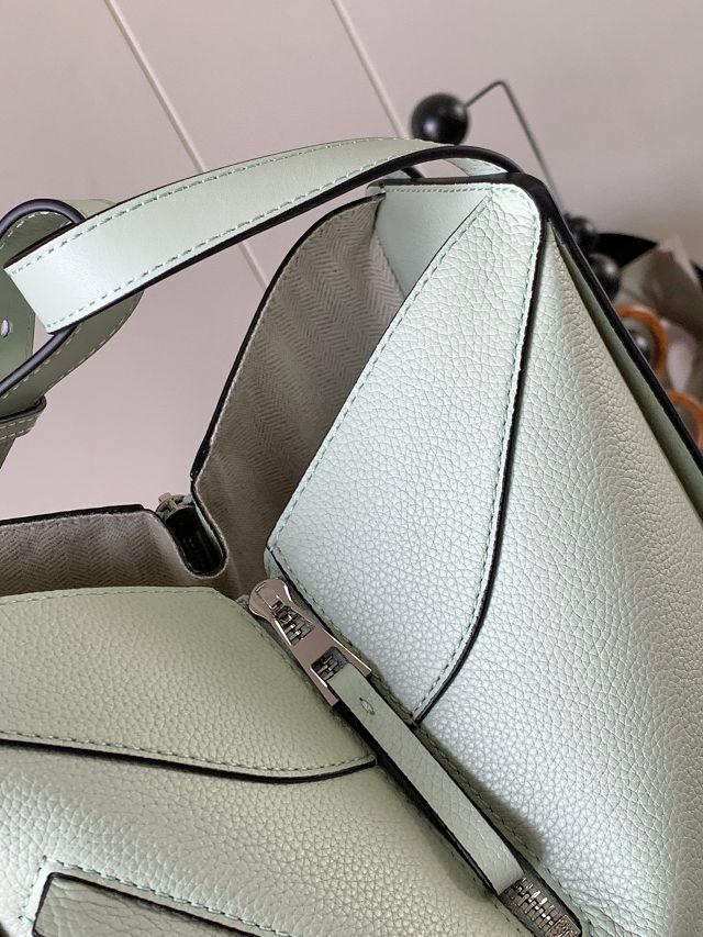 Loewe original grained calfskin small hammock bag A538H13 light green