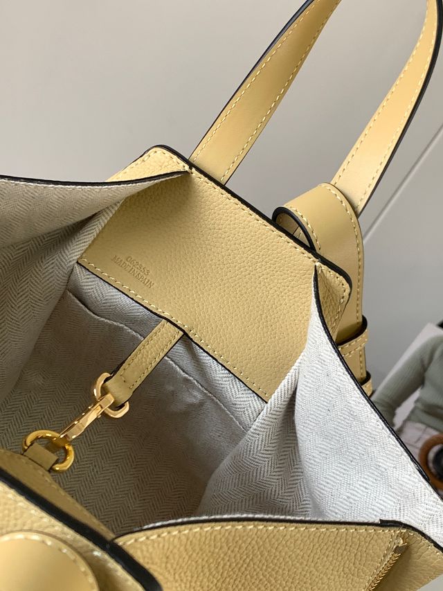 Loewe original grained calfskin small hammock bag A538H13 yellow
