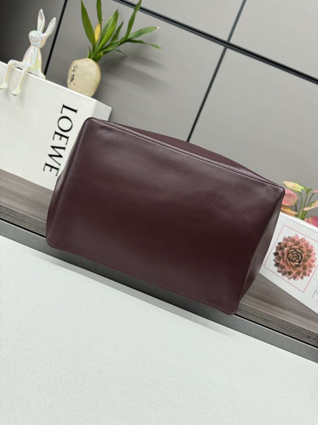 Loewe original calfskin fold shopper bag B507X23 burgundy
