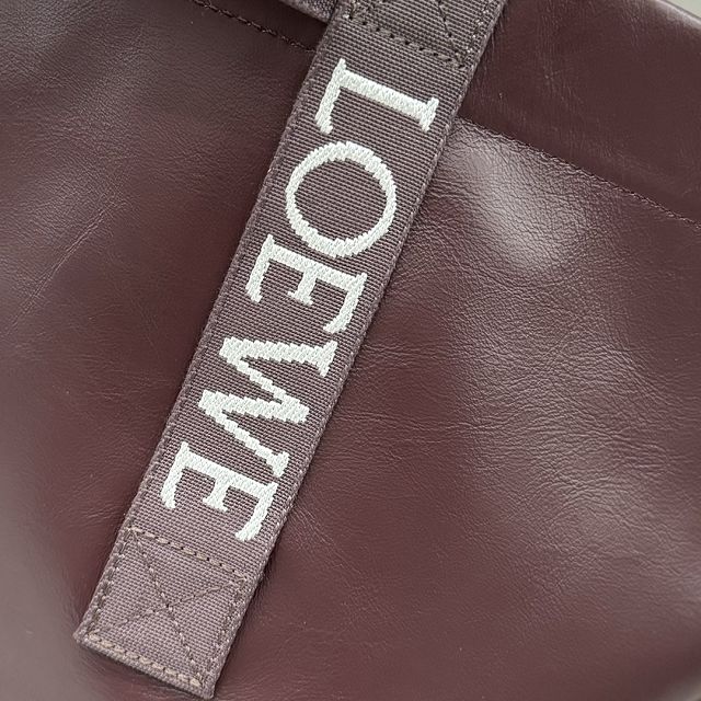 Loewe original calfskin fold shopper bag B507X23 burgundy