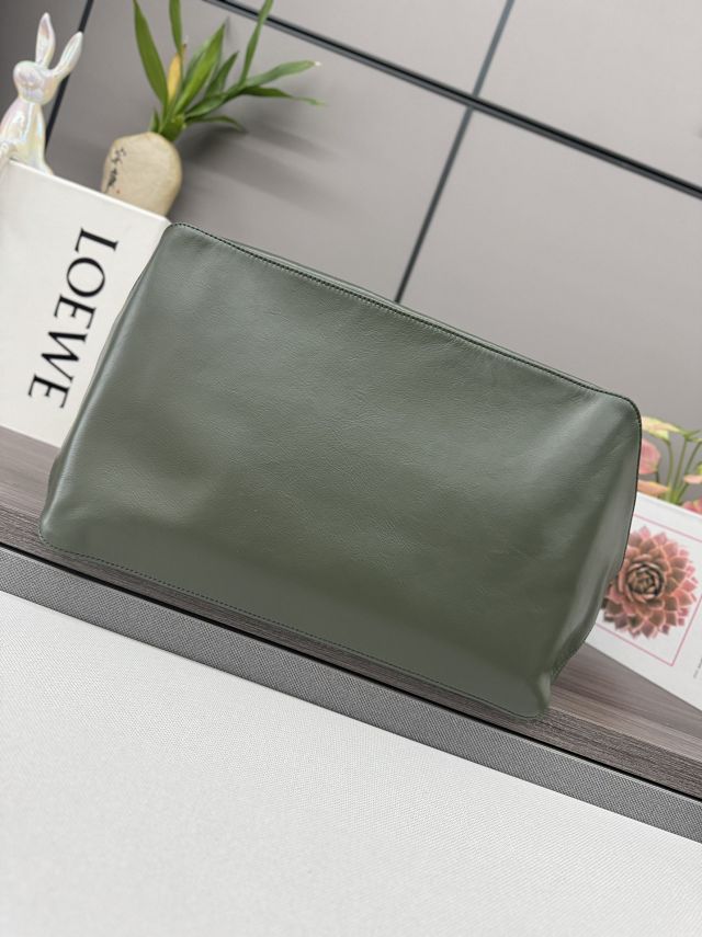 Loewe original calfskin fold shopper bag B507X23 green