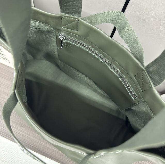 Loewe original calfskin fold shopper bag B507X23 green