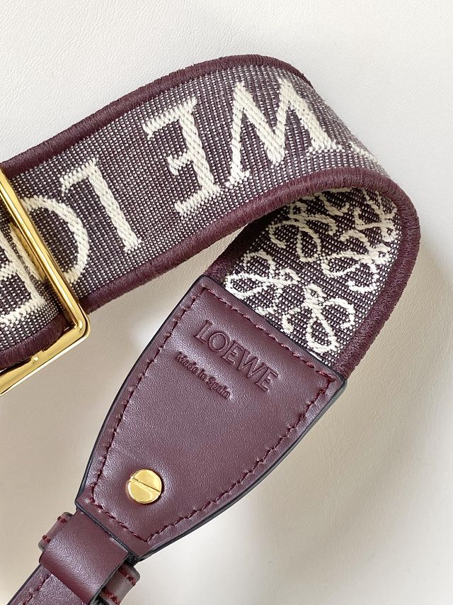 Loewe original calfskin mini gate dual bag A650N46 burgundy