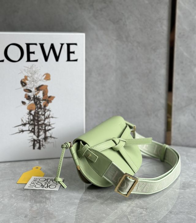 Loewe original calfskin mini gate dual bag A650N46 green