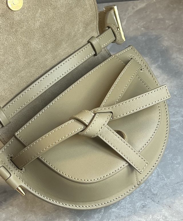 Loewe original calfskin mini gate dual bag A650N46 khaki green