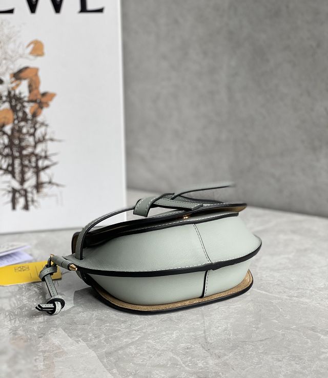 Loewe original calfskin mini gate dual bag A650N46 light grey