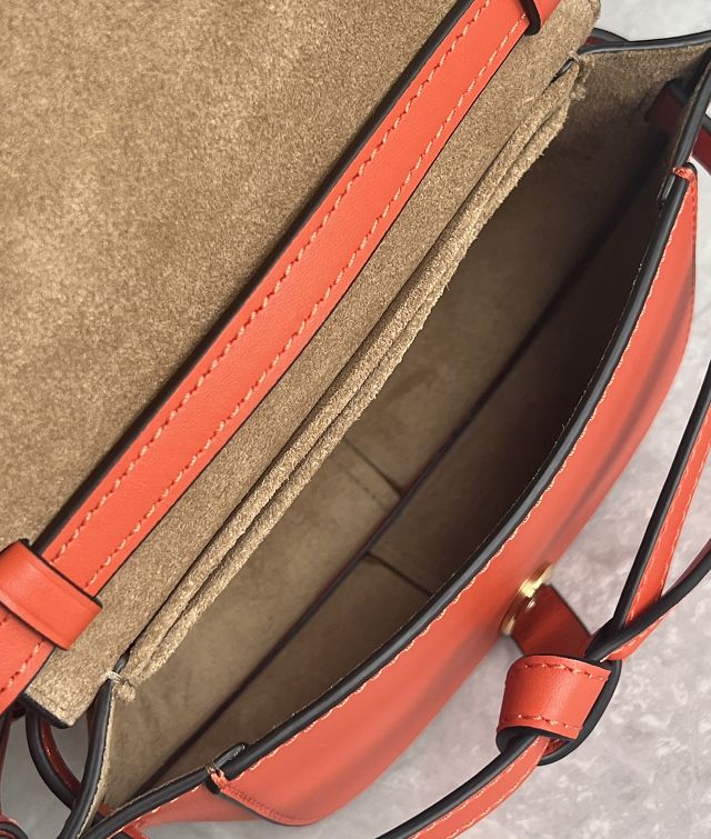 Loewe original calfskin mini gate dual bag A650N46 orange 