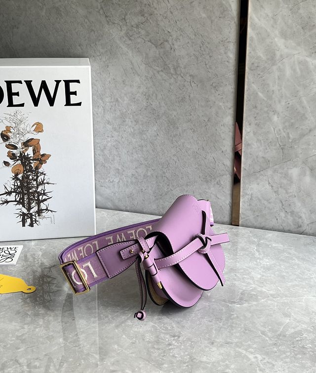 Loewe original calfskin mini gate dual bag A650N46 purple