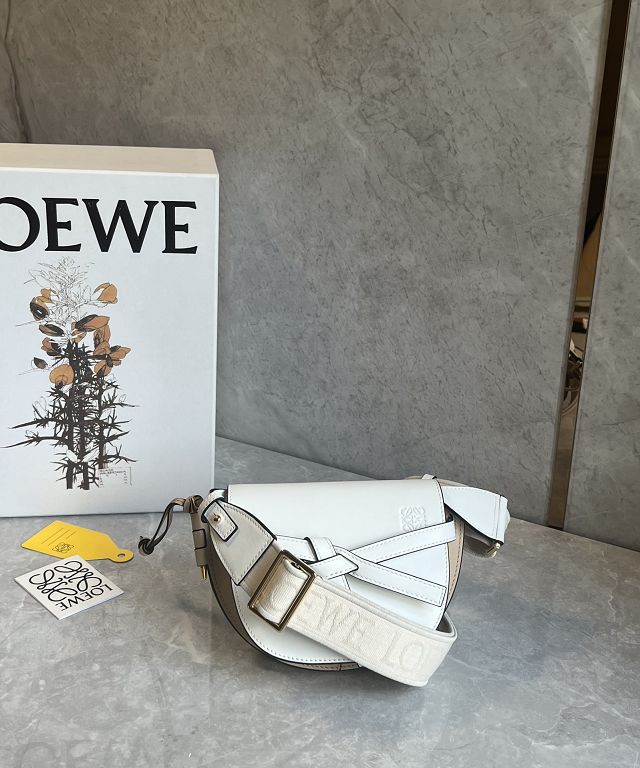 Loewe original calfskin mini gate dual bag A650N46 white