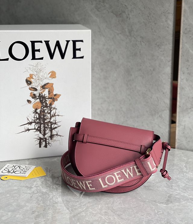 Loewe original calfskin mini gate dual bag A650N46 wine